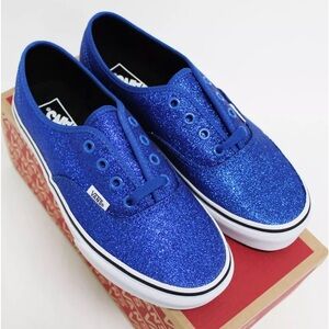 Blue Glitter Vans